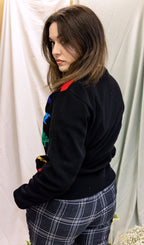 Rainbow Dinosaur Mash Up Jumper