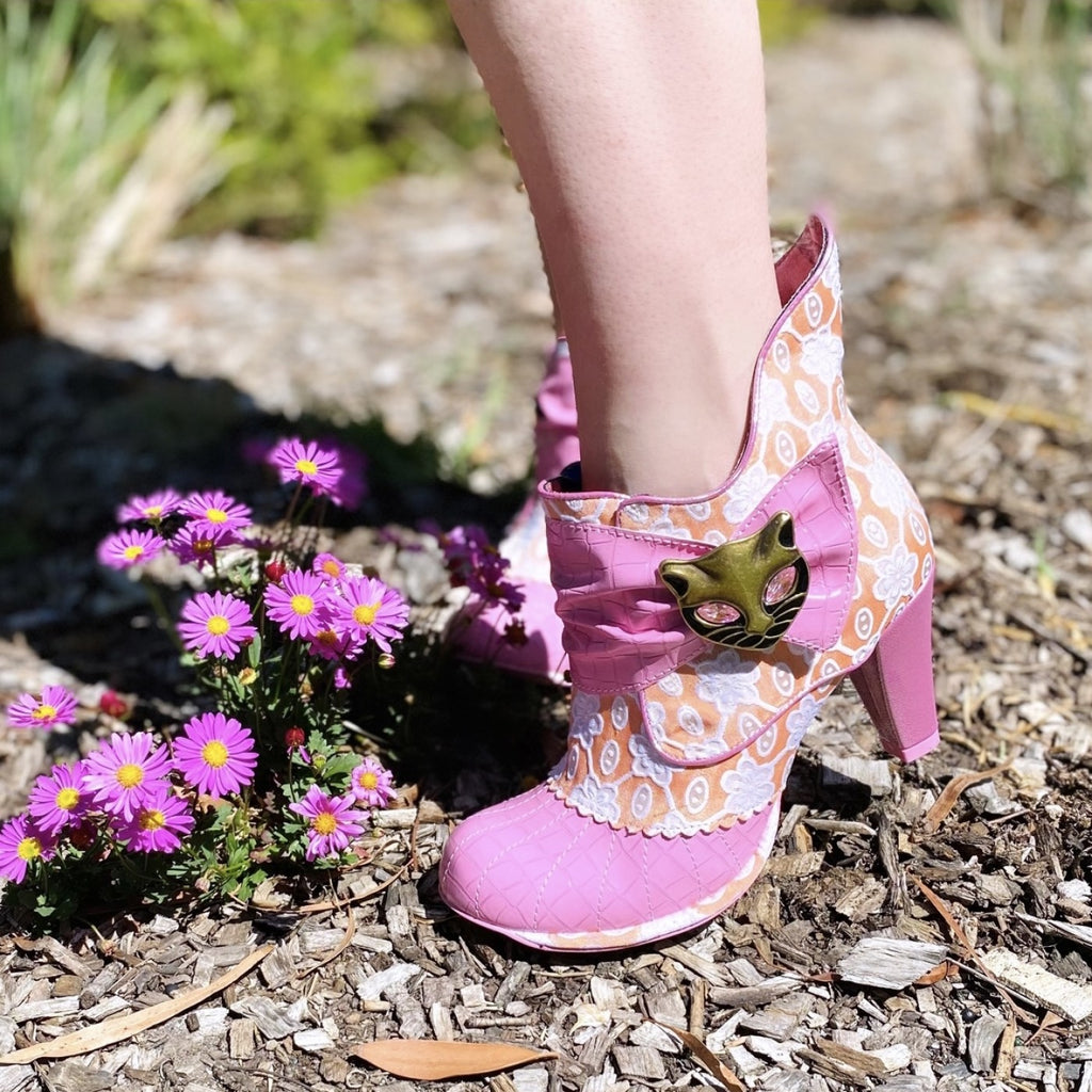 Irregular Choice Miaow Pink and Orange