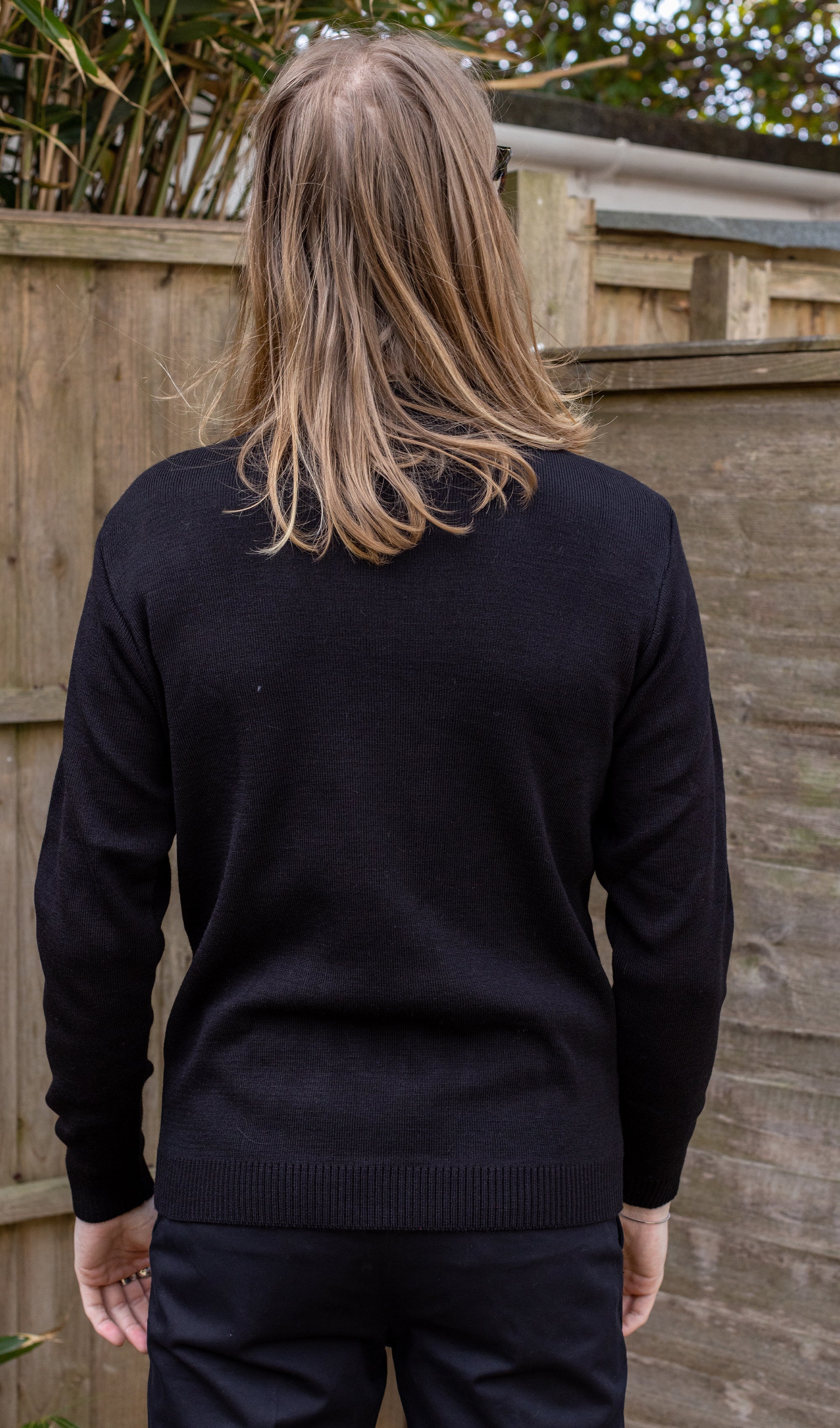 Mushroom Print Black Jumper