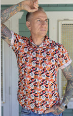 Orange Record Short Sleeve Shirt