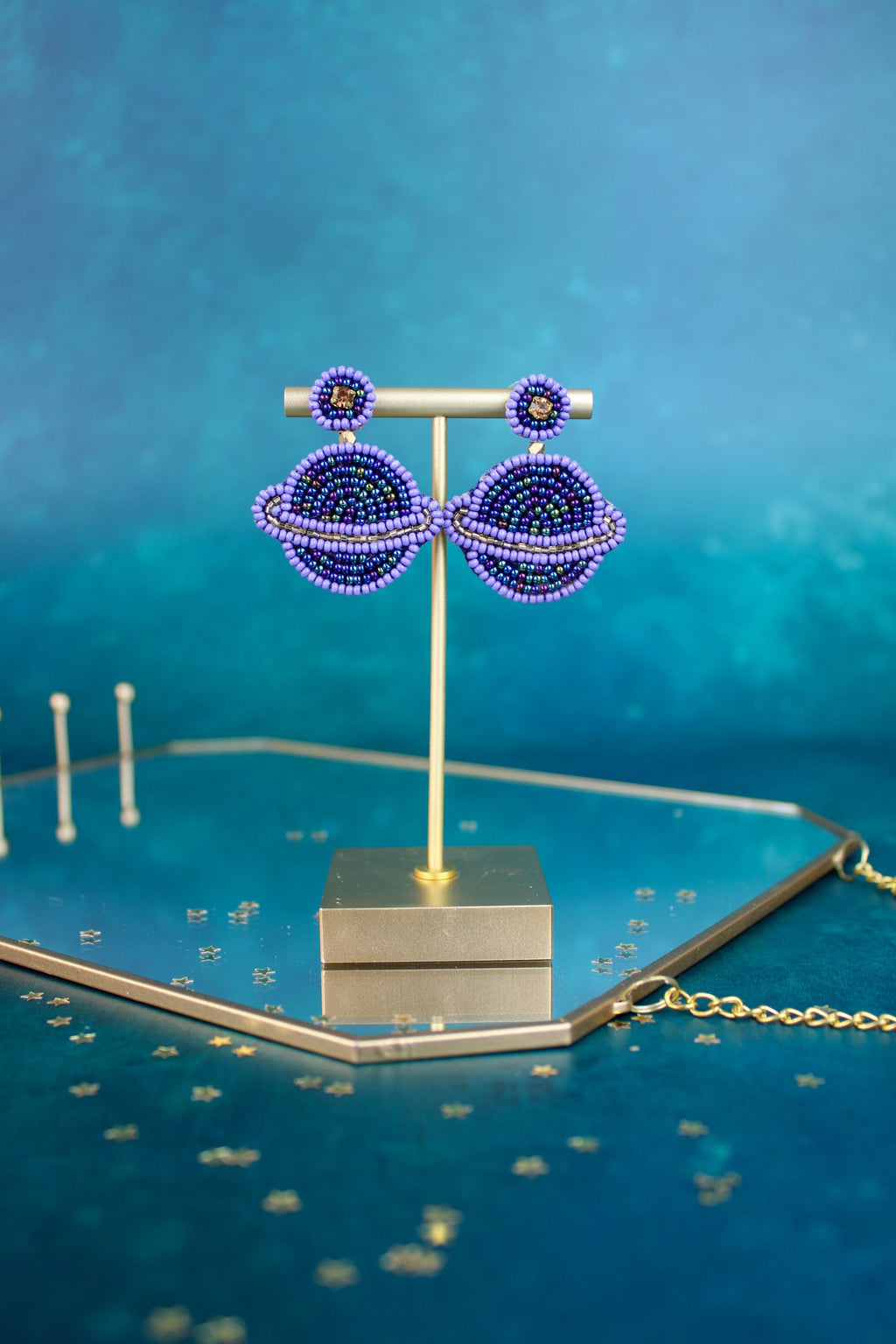 Planet Beaded Earrings