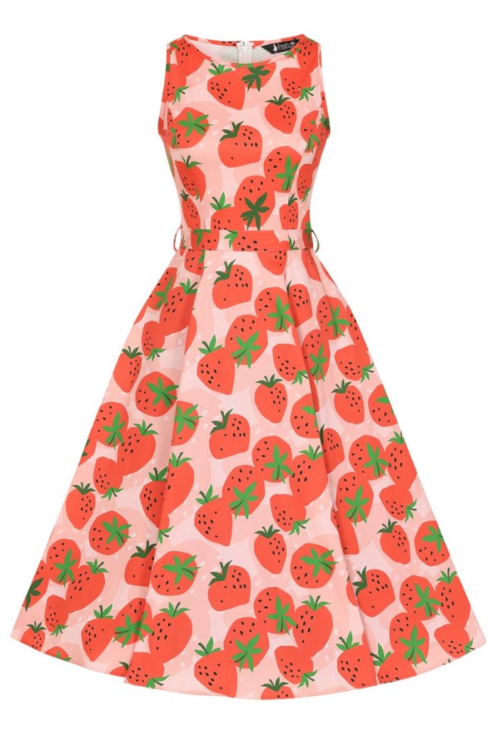 Lady Vintage - Strawbelicious Hepburn Dress