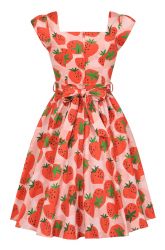 Lady Vintage Strawbelicious Swing Dress